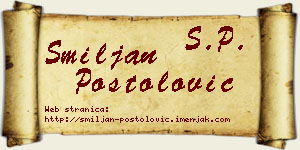 Smiljan Postolović vizit kartica